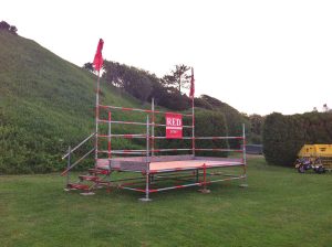 Event Platform Scaffolding hire by RED Scaffolding Isle of Man