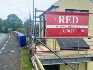 TT viewing Scaffolding by RED Scaffolding Isle of Man