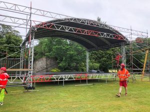 Sound Stage Scaffolding by RED Scaffolding Isle of Man