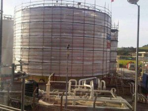 Industrial Scaffolding Gas Holders by RED Scaffolding Isle of Man