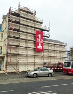 Commercial Scaffolding for End Terrace by RED Scaffolding Isle of Man