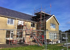 Chimney Repairs Scaffolding by RED Scaffolding Isle of Man