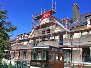 Commercial Scaffolding for painting and decorating by RED Scaffolding Isle of Man