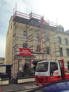 Domestic Scaffolding Roof Repairs by RED Scaffolding Isle of Man