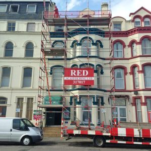 Commercial Scaffolding Roof Repairs by RED Scaffolding Isle of Man