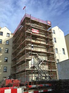 Commercial Scaffolding for Residential blocks by RED Scaffolding Isle of Man