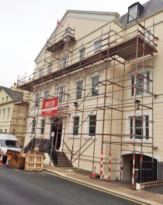 Commercial Scaffolding for Painting & Decorating by RED Scaffolding Isle of Man