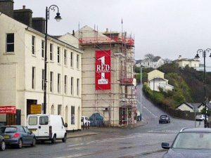 Commercial Street Access Scaffolding by RED Scaffolding Isle of Man