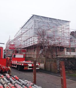 Temporary Roof Scaffolding by RED Scaffolding Isle of Man