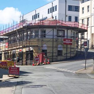 Commercial building Specialist Scaffolding by RED Scaffolding Isle of Man