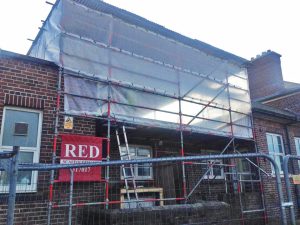 Temporary Roof Scaffolding by RED Scaffolding Isle of Man