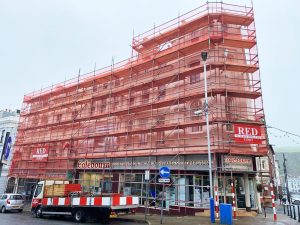 Commercial Scaffolding Victoria Street by RED Scaffolding Isle of Man