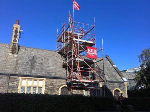 Church Roof Scaffolding by RED Scaffolding Isle of Man