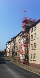 Chimney Repair Access Scaffolding by RED Scaffolding Isle of Man