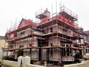 Home Building works Scaffolding by RED Scaffolding Isle of Man