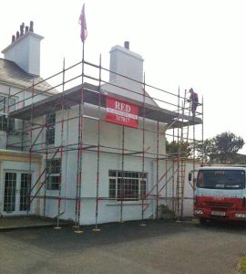 Home extension Access Scaffolding by RED Scaffolding Isle of Man