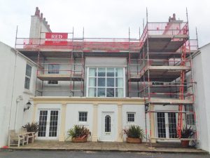 Roof Repairs Access Scaffolding by RED Scaffolding Isle of Man