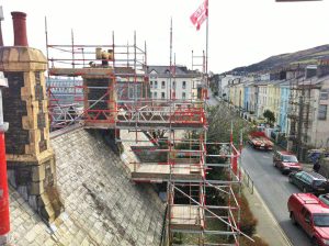 Chimney Repair Scaffolding by RED Scaffolding Isle of Man